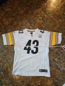 Pittsburg Steelers Jersey Mens Large(14-16) #43 Polamalu NFL Nike Jersey - Picture 1 of 10