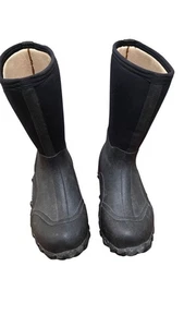 Mudruckers Herren Thermo Wasserdicht Gummi Regen Stiefel Größe 7 Schwarz - Bild 1 von 7