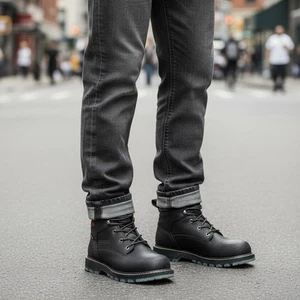 Wolverine Men’s 10.5 Steel Toe Boots Floorhand lx W231015 NEW Black Leather 6” - Bild 1 von 6