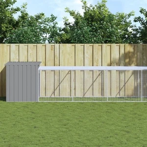 Gallinero con Corral Jaula de Gallinas Caseta Animales Acero Galvanizado vidaXL - Imagen 1 de 82