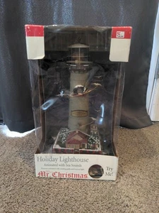 Mr Christmas Holiday Lighthouse Sea Sounds & Beacon OLD MACKINAC MICHIGAN In Box - Picture 1 of 7