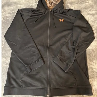 Under Armour Men's Black Camo Lined Zip Up Hoodie Athletic Sweatshirt XXL - Image 1 of 4