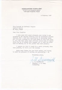 General Jonathan Wainwright Letter (1947) - Picture 1 of 2
