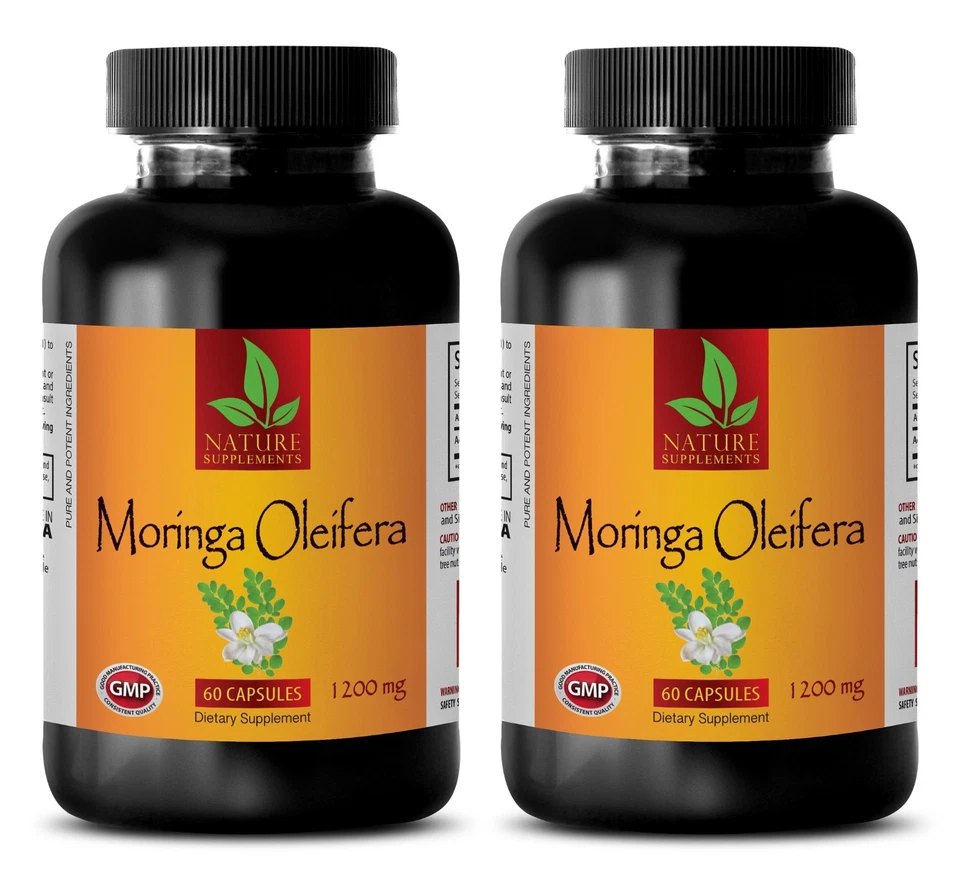Píllicas para Pérdida de Peso - Extracto de Hoja de Moringa Oleífera 1200mg - 120 Cápsulas Foto 1 de 4