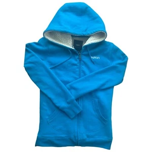 Burton Sherpa Lined Zip Up hoodie - bright blue- XS - Picture 1 of 3