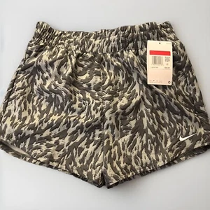 Nike Kids' Dri-FIT FQ4527-084 Girls Gray/Black One Woven High Rise VNR Shorts-L - Picture 1 of 3