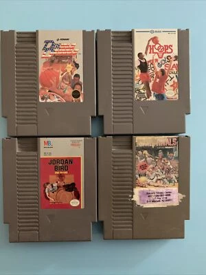 4 NES Basketball Lot Cart Only Arch Rivals, Jordan v Bird, Hoops, Double Dribble - Image 1 of 4