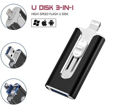 OTG Flash Drive 1TB 256/512GB Photo Thumb Stick USB 3.0 Memory For IPhone iPad - Image 1 of 4