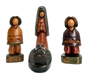 Statuine presepe in legno intagliato a mano senza volto varie altezze Gesù Bambino - Foto 1 di 11
