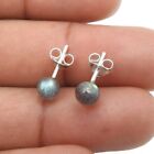 Mothers Day Gift Natural Labradorite Gemstone Stud Earrings 925 Silver Z10