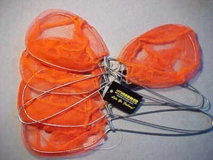 5 RETI A SECCHIELLO ARANCIONE MINNOW RETI ACQUARIO WALLEYE CRAPPIE BLUEGILL atterraggio - Foto 1 di 3