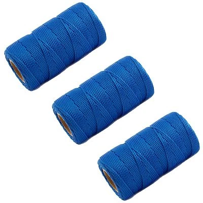 3 X Blue 70M Builders Building Brick Laying Measuring Masonry Rope String Line - Image 1 of 2