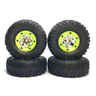4Pcs Black Rubber Tire Tyres with Wheel Rims For WLtoys 12428 1/12 RC Buggy Car