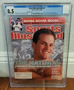 CGC 8.5 Sports Illustrated TOM BRADY The Natural 1st Cover April 15, 2002 * GOAT - Picture 1 of 3