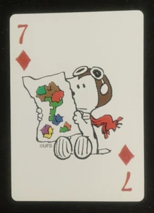 Hoyle Peanuts 50 Celebration Playing Card Snoopy 7 Diamonds - Picture 1 of 2