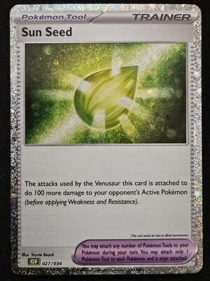 Sun Seed 027/034 CLV Classic Box Venusaur Deck Holo Pokémon Trading CG 2023 NM - Image 1 of 2