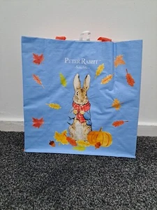 Peter Rabbit With Pumpkin. Halloween Reusable Shopping Tote Bag. Autumn 2024. - Picture 1 of 5