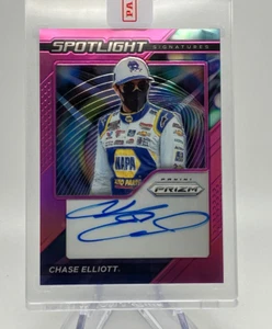 Prizm 2021 - Chase Elliott - Spotlight Signatures - autógrafo automático - rosa/25 - Imagen 1 de 2