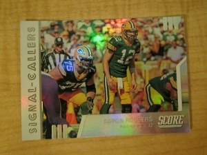 2019 Panini Score Signals Callers Aaron Rodgers #SC-15 Foil Rainbow / Packers - Picture 1 of 2