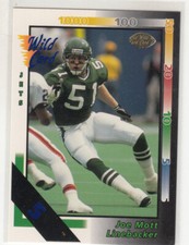 JOE MOTT 1992 Wild Card NFL #290 Parallel 5 Stripe New York Jets NM