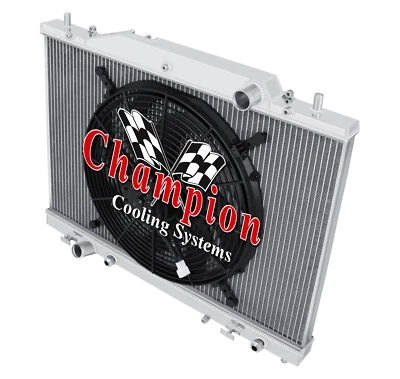 Radiador Eagle Champion 1 fila serie CR con ventilador de 16" para Cadillac CTS 2004-2007 Foto 1 de 4
