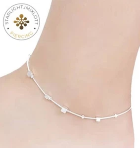 925 Sterling Silver Anklet Foot Chain Ankle Bracelet Body Jewellery Jewelry 28CM - Picture 1 of 3