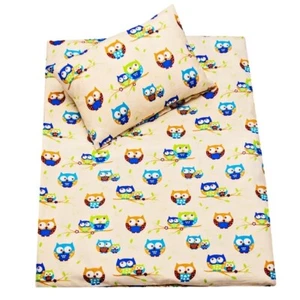 2Pc Baby Bedding Set 135x100 cm Owls Yellow - Picture 1 of 1