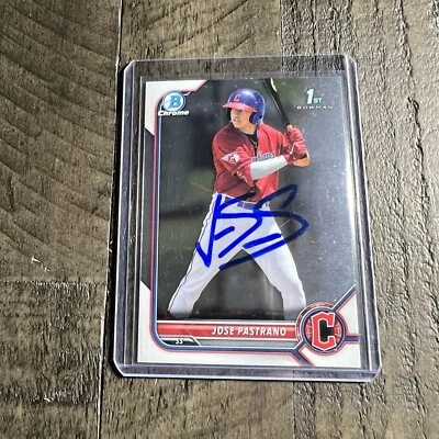 Jose Pastrano Signed IP Auto 2022 Bowman Chrome Prospects AU #BCP-21 Rookie RC - Image 1 of 4