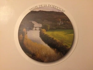 Round French Postcard ~ Vallee De La Dordogne France ~MINT~ 5¾" Vintage Souvenir - Picture 1 of 3