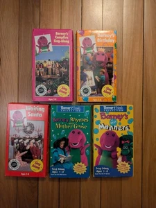 Lot Of 5 Barney VHS Tapes ~ Camfore Sing-along, Birthday, Best Manners,& More! - Picture 1 of 19