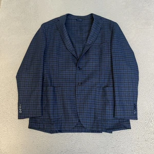 LBM 1911 Blazer Mens EU Size 58 R Blue Plaid Wool Blend - Picture 1 of 9