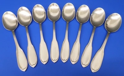 8 - Towle LE GRANDE CIRCLE Glossy 18-10 Stainless FRANCE Flatware SOUP SPOONS - Image 1 of 4