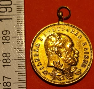 Anhänger Deutscher Kaiser Wilhelm I 1897 z 100 Geburtstag nicht magnetisch antik - Bild 1 von 5