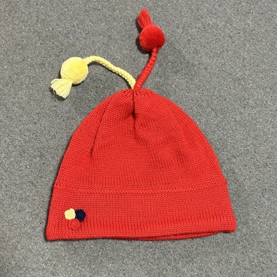 Gorro Obermeyer Niñas Preescolar L XL Rojo Tejido Pompones Apliques Flores De Colección Foto 1 de 4