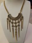 Gypsy, Ethnic Golden Spiked Necklace
