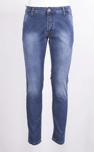JEANS IAN ASHES CHINO SLIM IN DENIM STRETCH LAV. MEDIO CON SFUMATURE LEGGERE - Foto 1 di 8