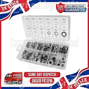 790PC WASHER SET STAINLESS STEEL FLAT & SPRING VARIOUS ASSORTED RUST RESISTANT - Picture 1 of 4