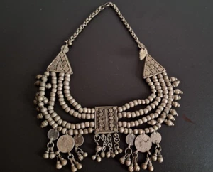 Antique Silver Yemeni Jewish Necklace handmade  248 G - Picture 1 of 15