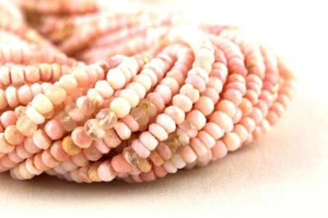 13" Long Natural Pink Opal Faceted Rondelle Birthstone Beads 4.5-5MM Gemstone - Bild 1 von 5