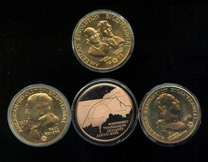4 MEDALLAS HISTÓRICAS DE AMÉRICA fm FRANKLIN COMO NUEVAS (3G415) Pruebas - Imagen 1 de 2