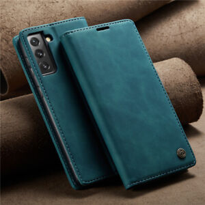 For Samsung Galaxy S21 FE S21 S22 Ultra Magnetic Leather Flip Wallet Case Cover
