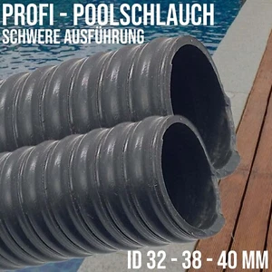 PROFI Schwimmbad Pool Swimming Solar Saug Teich Schlauch 32 38 40 mm schwarz - Bild 1 von 7