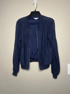 Giacca Bomber Francesca’s Donna Ecopelle Scamosciata Micro Traforazione Marina Militare Small - Foto 1 di 7