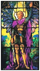Arch Angel Michael Louis Comfort Tiffany Religious Counted Cross Stitch Pattern - Picture 1 of 8