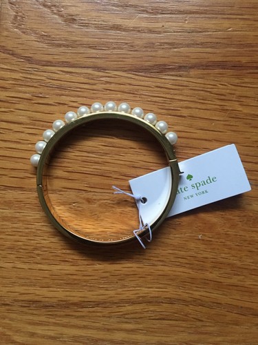 Bracciale Kate Spade Pearly Delight tono oro nuovo con etichetta