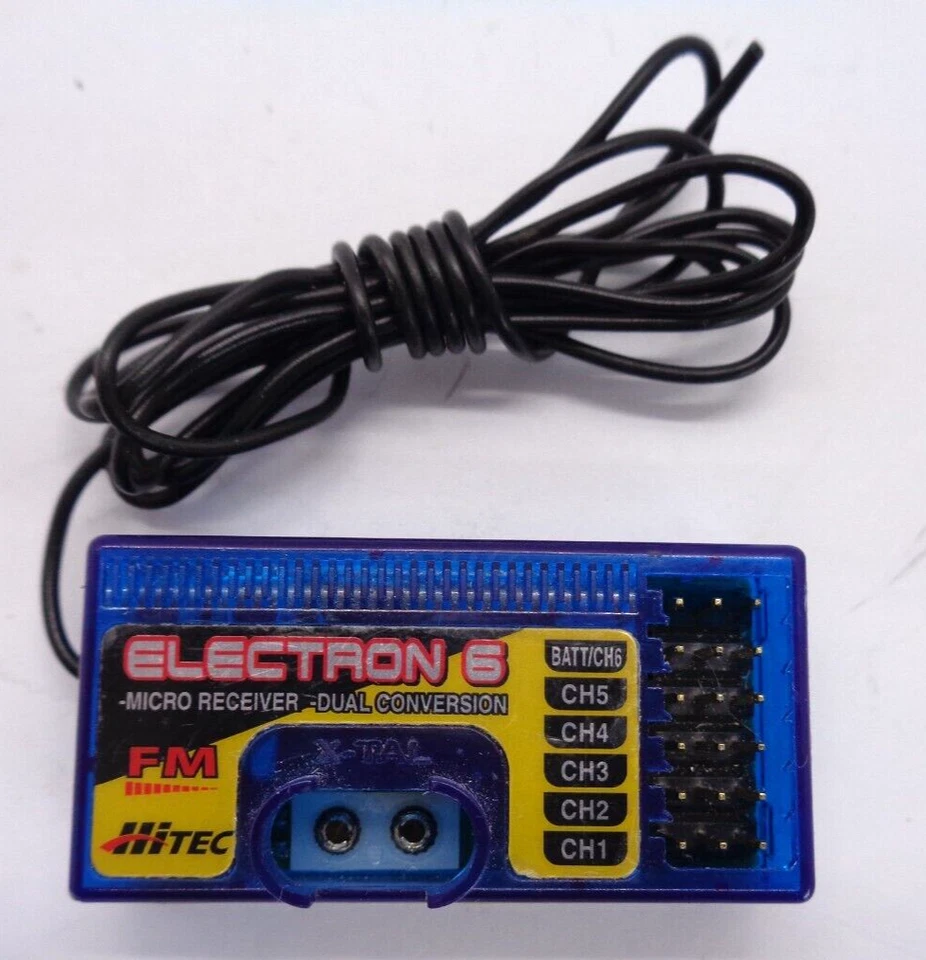 HITEC ELECTRON 6  6 CHANNEL DUAL CONVERSION RECEIVER 35MHZ GOOD CONDITION - Image 1 of 1