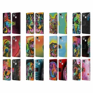 OFFICIAL DEAN RUSSO DOGS LEATHER BOOK WALLET CASE COVER FOR ASUS ZENFONE PHONES - Picture 1 of 7
