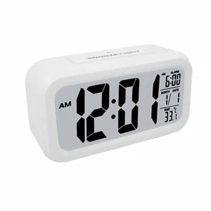 Digital Snooze LED Alarm Clock Backlight Time Calendar Thermometer Temperature - Bild 1 von 4