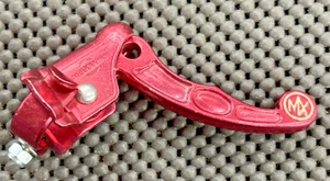 NOS Vintage Chang Star Old-School BMX Bremshebel MX rot eloxiert - Bild 1 von 7