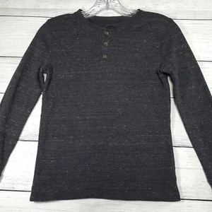 Jumping Beans Boys Sweater Size 10 Henley Heather Dark Grey - Picture 1 of 5